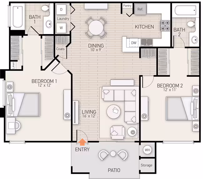 Unit 233 224 floor plan